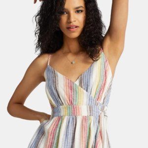 NWT! Linen Wrap Dress Gabrielle Union Women's Ruffle Cami Dress (xs)